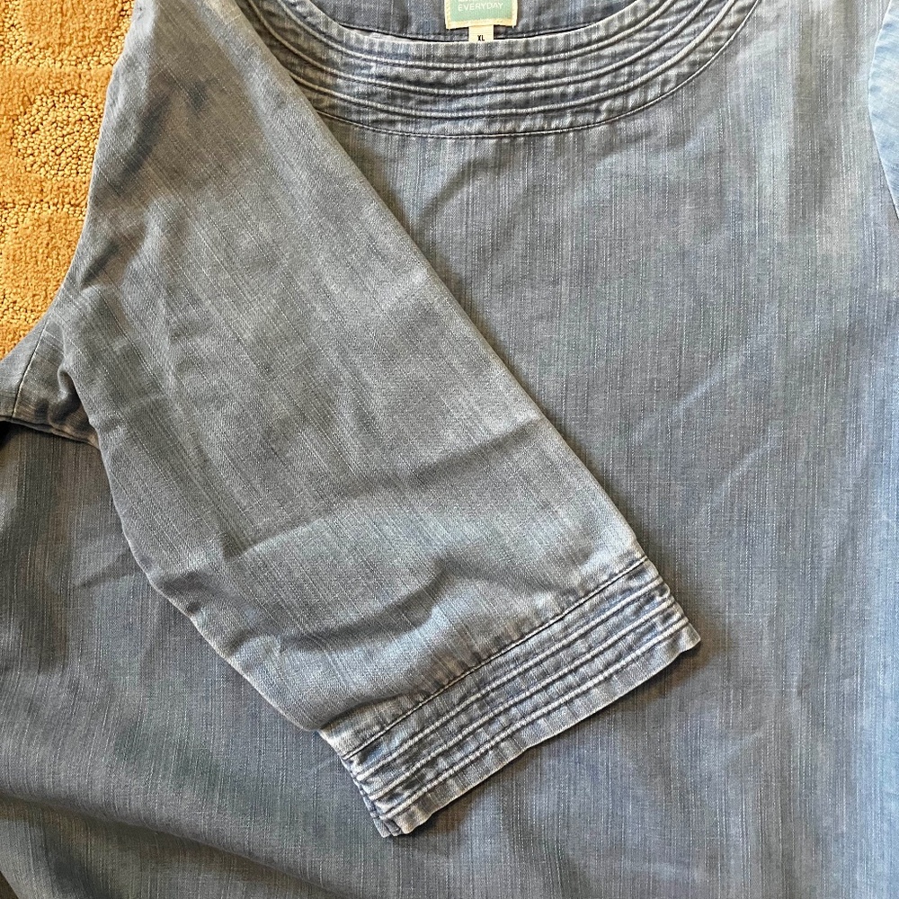 Denim 2/3 sleeve women's top - Picture 6 of 6